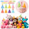 24 Pcs Mini Party Hat for Stuffed Animals Boho Mini Birthday Hats Decor for Doll Pets Dog Cat Rabbit Puppies Costume Party Decorations (Macaron) view 4