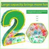 15.7" Yellow Green Number 2 Pinata, 2nd Birthday Party Decorations with Stick Blindfold Confetti for Boys Girls Yellow Green Theme Birthday Baby Shower view 4