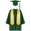 2026 Kindergarten Preschool Shiny Graduation Cap and Gown Tassel Stole Set Graduates Party Clothes Decorations Unisex Kids (Blackish Green, 24) view 1