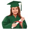 2026 Kindergarten Preschool Shiny Graduation Cap and Gown Tassel Stole Set Graduates Party Clothes Decorations Unisex Kids (Blackish Green, 24) view 2