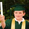 2026 Kindergarten Preschool Shiny Graduation Cap and Gown Tassel Stole Set Graduates Party Clothes Decorations Unisex Kids (Blackish Green, 24) view 3