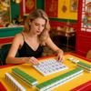 BomKra Mahjong Solo Practice Board, 3D Printed 24 Slots for Tile Arrangement and Strategy Training, Lightweight Portable Aid for Beginners and Pros, Fits Standard Tiles (A, Green) view 2