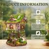 3D Wooden Puzzle for Adults, Treehouse DIY Bookshelf Insert Miniature House Model Kit with LED Light, Book Nook Craft Bookshelf Decor for Shelf Desk Display (137+PCS) view 4