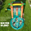 23ft Inflatable Water Slide with Splash Pool & 10M Water Hose & 1100W Blower, 100% PVC Commercial Material Heavy Duty Wet/Dry Inflatable Slide for Kids & Adults, Backyard Outdoor Summer Water Play view 4