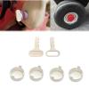 Replacement Repair Set Compatible with Little Tikes Cozy Coupe, 2 Different Ignition Keys and 4 Center Wheel Covers, Repair Kit for Lost or Broken Keys and Wheel Hubcap Replacement Wheels (Black) view 1