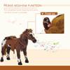 Qaba Ride On Horse for Toddlers 3-5, Plush Rocking Horse with Realistic Galloping Sounds, Heavy-Duty 110 lbs Capacity, Soft Padded Seat, Brown Pony Cycle Toy view 3