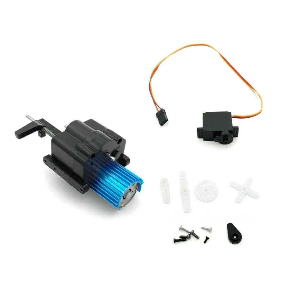 cvking RC Vehicles Parts for WPL B1 B-1 B14 B-14 B16 B-16 B24 B-24 C14 C-14 1/16 rc Car Spare Parts 370 Power 2-Speed Gearbox with Metal Gear Replacement(A Set)