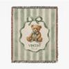 MDPrints Global Custom Woven Blanket with Name, Personalized Baby Blankets for Boys and Girls, Woven Tapestry Throw Blanket, Baby Gifts (Bear DK06) view 1