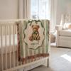 MDPrints Global Custom Woven Blanket with Name, Personalized Baby Blankets for Boys and Girls, Woven Tapestry Throw Blanket, Baby Gifts (Bear DK06) view 2