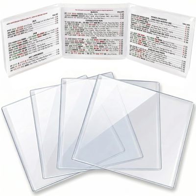 4Pcs 2026 Mahjong Card Holder Protector Clear, Large Size 6 1/8" x 4 3/4"