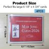 4Pcs 2026 Mahjong Card Holder Protector Clear, Large Size 6 1/8" x 4 3/4" view 3