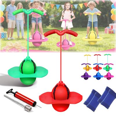 Balance Jumping Ball for Kids, Childrens Balance Jumping Ball with Handle and Pump, Bounce Board for Ages 5+, Indoor & Outdoor Fun, Perfect for Coordination, and Fitness, Boys & Girls (2pc-F)