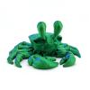 3D Printed Stuff 3D Printed Toy Crab 12cm/19.69in for Home Office Executive Desk Decoration Surprise Fantasy Gifts-Laser Blue Green view 1
