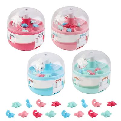 KUYYFDS 4PCS Mini Claw Machine, Cute Dinosaur Grabber Machine, Miniature Dinosaur Catcher Game for Kids Aged 3+ Home Travel