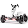 12V Electric Kids Pedal Go Kart, Foldable & Adjustable Seat, 4 No-Slip EVA Wheels, Outdoor Ride-On Toy in White for Boys & Girls Ages 36 view 1