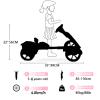 12V Electric Kids Pedal Go Kart, Foldable & Adjustable Seat, 4 No-Slip EVA Wheels, Outdoor Ride-On Toy in White for Boys & Girls Ages 36 view 2