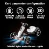 12V Electric Kids Pedal Go Kart, Foldable & Adjustable Seat, 4 No-Slip EVA Wheels, Outdoor Ride-On Toy in White for Boys & Girls Ages 36 view 4