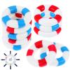 10pcs Miniature Nautical Swim Ring Decorations Resin Life Buoy Ornaments for Home, Beach Parties, Weddings, Baby Showers, and Coastal Crafts view 1