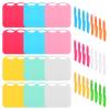 48 Pcs Kids Plastic Knife Set with Cutting Board Toddler Knife Tools, Including 24 Child Safe Knife 24 Chopping Board Kids Cooking Utensils for Salad Fruit Vegetables, Colorful view 1