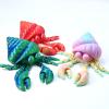 3-d Printed Animals 3D Mini Animals Big-Eyed Hermit Crab for Stress Relief Home Office Decompression Decor Executive Desk Toys-Red Gold view 4