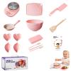 SEPSUMMER Kids Cooking Sets Real Mini Electric Stove & Pan Safe Real Food Fun, Functional Junior Chef Kitchen Set for Girls (Pink, 15pc) view 1