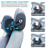 2 in1 Car Headrest Pillow, Upgraded Adjustable Head Support Neck Pillows, 360 Rotating Head Neck Support Rest Pillows for Kids Adults Travel, Only fit for Car Seat Headrest with Poles view 2