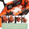 Rovique Wagon Stroller for 2 Kids, Convertible Baby Wagon with Bassinet Mode, Removable Canopy, Snack Tray, 5-Point Harness, All-Terrain PU Wheels, Adjustable Push Pull Handle (Orange) view 2