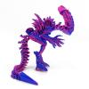 3-d Printed Animals Big 3D Printed Snake Articulated with Realistic Eyes for Home Office Executive Desk Decoration-Blue Red view 1