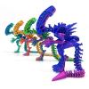 3-d Printed Animals Big 3D Printed Snake Articulated with Realistic Eyes for Home Office Executive Desk Decoration-Blue Red view 2