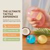Squishy Coconut Oil Stress Ball Slow Rebound Sensory Squeeze Balls Crunchy Fidget Balls Gifts for Adults Help for Relax Focus Autism ADHD Portable Odorless Non-Sticky Easy to Clean(Blue) view 2