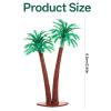 15PCS Miniature Palm Trees, Plastic Trees for Projects, Tropical Coconut Model Tree, Plastic Model Tropical Coconut Palm Tree for DIY Scenery Landscape Cake Decoration view 2