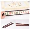 4 Pieces Mahjong Tile Rack, Mahjong Rack with Magnetic Pusher, Anti-Slip Scratch-Resistant Tortoiseshell Mahjongs Tile Holder for Players Seniors Home Room Travel Community Family Gathering view 4