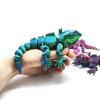 3D Animals 3D Printer Animals Iguana 18cm/21.9in for Home Office Executive Desk Decoration Surprise Fantasy Gifts-Black Gold view 2