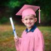 3 Piece Graduation Gown Cap Sash Set for Toddler Kindergarten Preschool Graduate Dress with Tassel Hat (Pink, 33) view 4