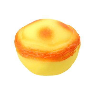 Stress Relief Toy, Simulation Egg Tart Squeeze Toy Slow Rising Egg Tart Stress Ball Toy Decompression Realistic Food Fidget Sensory Toy (Yellow)