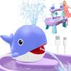 Youngyes Water Table Pump, Rechargeable Water Pump for Water Table, 3.5 Hours Non-Stop Fun Whale Pump with Sprinkler Outdoor Water Toys for Kids Toddlers, Outside Water Play Table Accessories (Purple) view 1