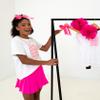Chasse Pink Cheer Bow with Glitter White Barbie view 3