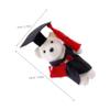 Abaodam 10pcs Graduation Bear Plush Cute Doctor for Diy Keychain Bag Decoration Party Favor Present 2026 Mini Bear for Flower Bouquet Graduation Party Supplies view 2