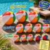 12 Pack Rainbow Inflatable Beach Balls Bulk, 24/16/12 Inch Large Big Beach Balls, Blow Up Beach Ball for Kids, Summer Party Decorations, Pool Beach Party Favors, Backyard Toys and Beach Supplies view 2