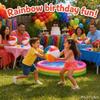 12 Pack Rainbow Inflatable Beach Balls Bulk, 24/16/12 Inch Large Big Beach Balls, Blow Up Beach Ball for Kids, Summer Party Decorations, Pool Beach Party Favors, Backyard Toys and Beach Supplies view 4