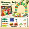 Dinosaur Race Track Set with Suction Cup Track, 360 Gravity Wall Climbing Car Track Toys for Boys Ages 3-8, Flexible Dinosaur Car Track with Light Up Race Car & Building Toys 64PCS view 3
