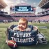 Future Tailgater Collegiate Licensed Baby Receiving Blanket (Pink, Virginia Tech Hokies) view 2