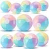 12 Pcs Pastel Inflatable Beach Balls Bulk,Multi Size Jumbo Macaron Beach Balls,24/16/12 Inch Large Beach Balls for Kids,Summer Pool Party Decorations,Beach Party Favors,Backyard Toys Beach Supplies view 1