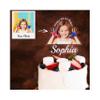 Custom Photo Cake Topper Personalized Acrylic Cake Topper with Picture and Name, Printed Cake Sign Charm for Couples and Dessert Decoration view 2
