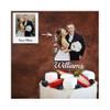 Custom Photo Cake Topper Personalized Acrylic Cake Topper with Picture and Name, Printed Cake Sign Charm for Couples and Dessert Decoration view 3