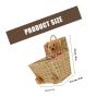 Ipetboom Decorative Cartoon Woven Bear Storage Basket, Khaki Rope Desktop and Wall Hanging Organizer, Multifunctional Sundries Storage Bin for Home and Bathroom Use view 2