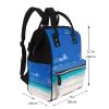 FSQDJLU Beach Sand Surf Ocean Sea Nautical Diaper Bag Backpack for Women, Large Capacity Waterproof Travel Bag with Stroller Straps view 3
