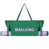 Abbylike 28x9 Inches Mahjong Bag for Rolled Mat Tiles Racks Pushers Accessories Empty Mahjong Tote Bag with Zipper Closure Outer Pockets Lining Large Capacity(Green,Canvas) view 1