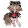 30cm Anime Plush Doll with Japanese Yukata Outfit & Large Bow Headband, Cute Wolf Ear Stuffed Doll Costume Set for Collectors (E3505) view 1
