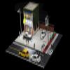 American Diorama x G Fans ToFu Shop Diorama Display with 2 Metal Figures Ramdoly Insert (Blind Box Style), 1:64 Scale Model (Assembly Required) view 2